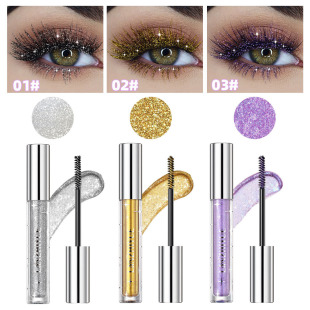 Cross-border LANZHIYUE Amazon Hot Shining Shining Shattered Diamond Color Pearlescent Mascara