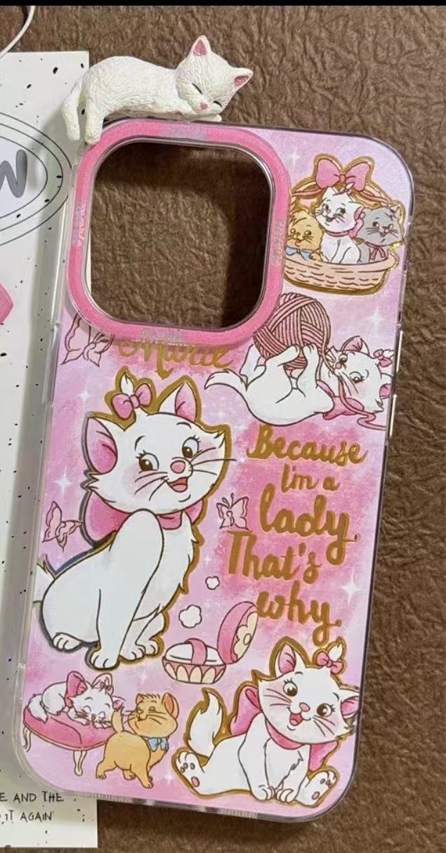 Girls Series ins Cat Rabbit Adecuado para iPhone16ProMax Cadena 15 Funda para teléfono 13 Apple 14Pro