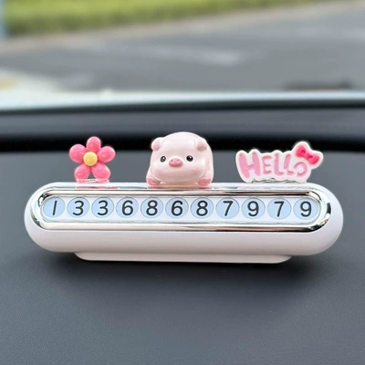cars, creative decorative accessory – Nömrəli dayanma kartı - parking-sign-white-piglet