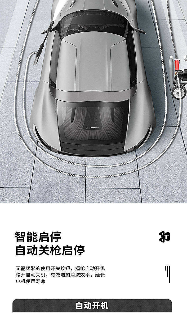 220/110/240V Customizable Satchel Car Washing Machine High Pressure Cleaning Machine Car Washing Artifact Fully Automatic Water Gun Water Pump