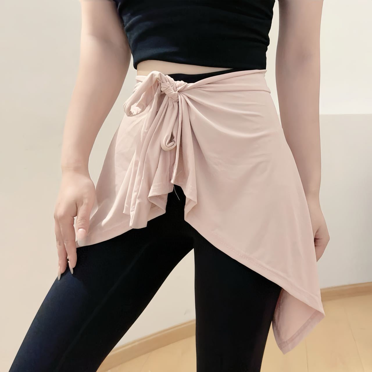 Pink silk curtain