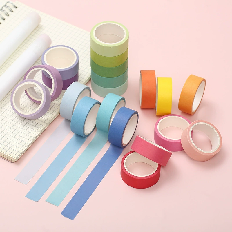 Набор клейкой бумаги washi tape, 20 цветов, рулоны по 5 м, декоративные наклейки и акценты для ободков