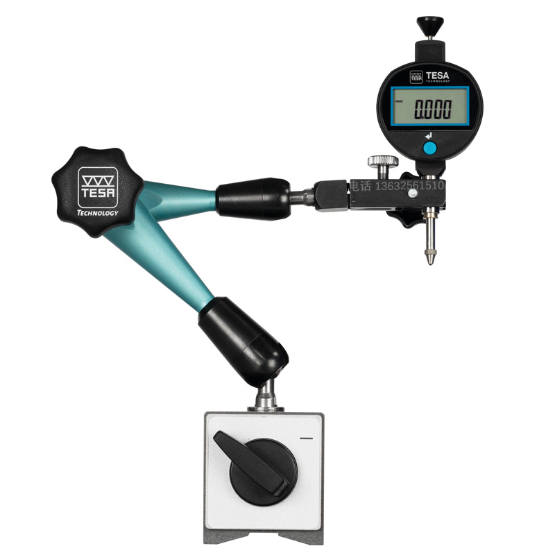 瑞士TESA磁性表座精密万向磁吸式量表座粗糙度仪测量座磁力表座