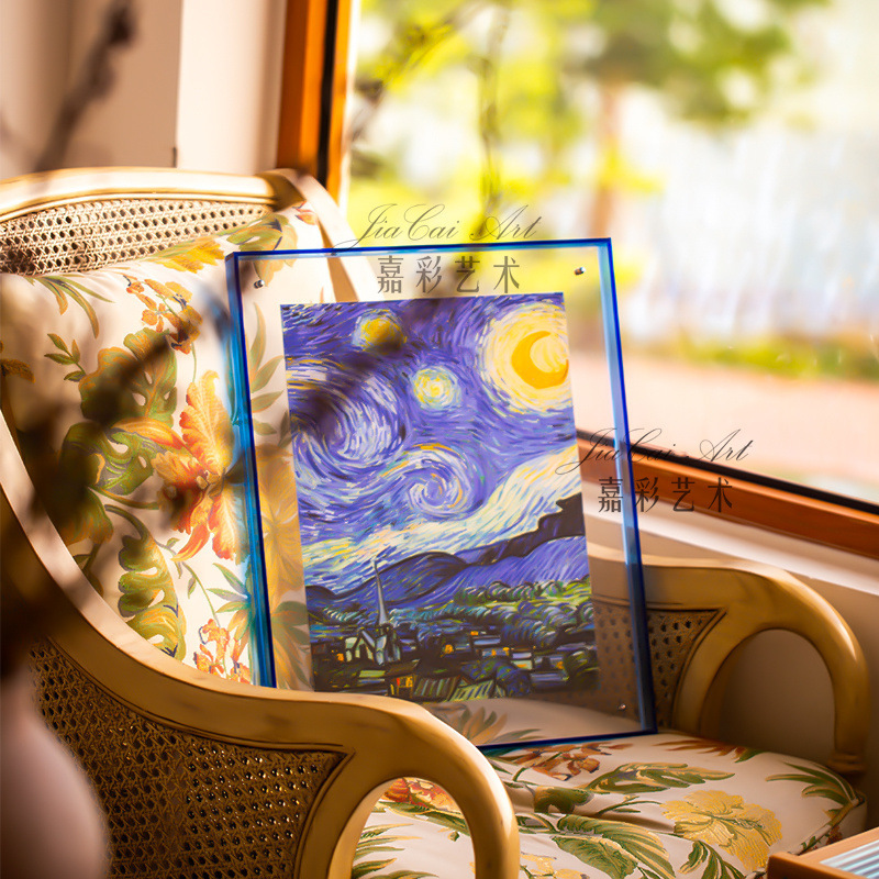 Transparent Acrylic Display Board Plexiglass Color Border Display Stand System Billboard Wall Hanging Poster Frame