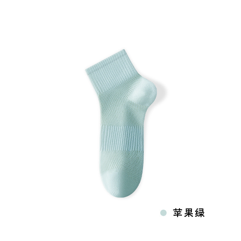 Calcetines de algodón de verano, calcetines de malla transpirables, calcetines de algodón anti-balling, calcetines blancos de mujer, Zhuhai al por mayor