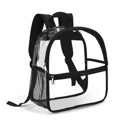 透明バックパック pvc スクールバッグ防水ポータブル大容量学生スクールバッグイン透明人形バッグファッションバックパック