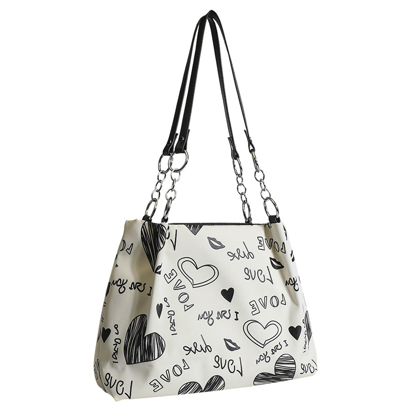 Modische Umhängetasche, neu eingetroffene bedruckte Unterarmtasche mit Kette, Damenhandtasche, neue lässige Einkaufstasche mit großem Fassungsvermögen._voghion.com