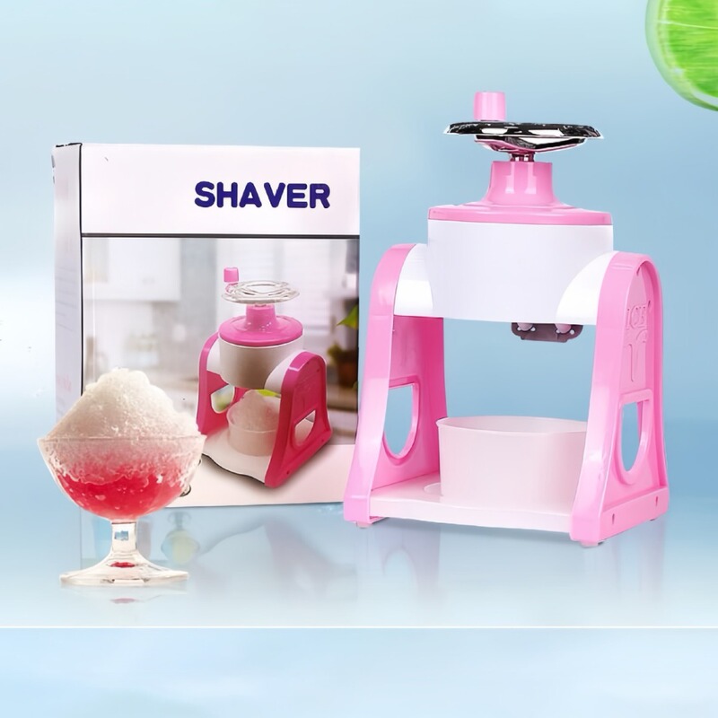 Hand-Cranked Ice Shaver, Small Household Manual Ice Crusher, Mini Ice Shaver, Direct Supply from Manufacturer, Pink