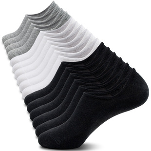Socks Women's Summer Thin Boat Socks Black Polyester Low-Top Socks Stool-Resistant Sweat-Absorbing White Non-Slip Shallow Socks for Men