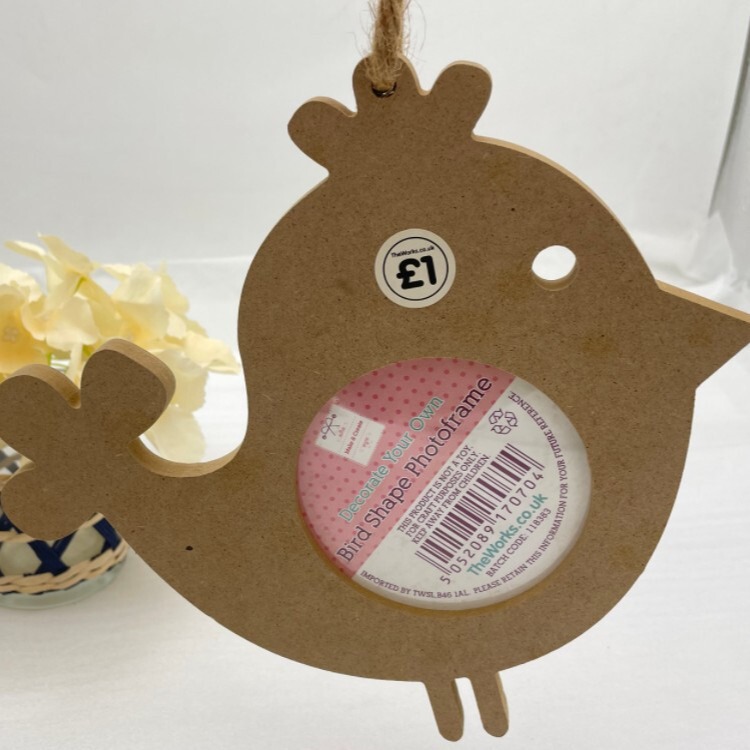 Factory direct MDF material photo frame cute DIY simple pendant creative photo frame