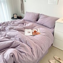 自由搭单品被套秋冬全棉加厚磨毛纯色床单床笠纯棉保暖枕套单双人