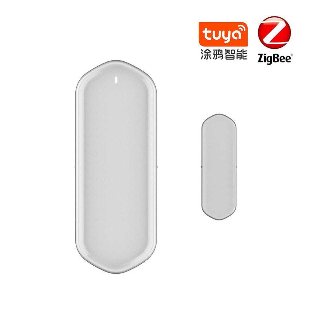 涂鸦zigbee智能门磁 门窗传感器防盗报警 支持声光联动语音控制