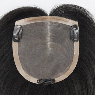 Women's Head Replacement Hair Cover Gray Hair Wig Wholesale Fluffy Natural Breathable No. 3 Net Real Hair Replacement Block