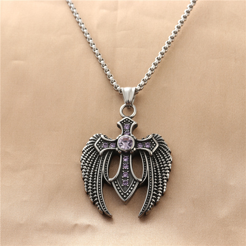 Pendant Necklace Classification Retro Solid Color Titanium Steel Polishing Men's Pendant Necklace Men Pendant Necklaces