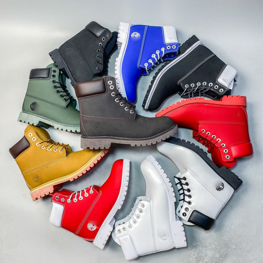 Botas de ruibarbo clásicas, botas al aire libre, botas de cuero para hombres, botas Martin de alta resistencia, botas deportivas para mujeres