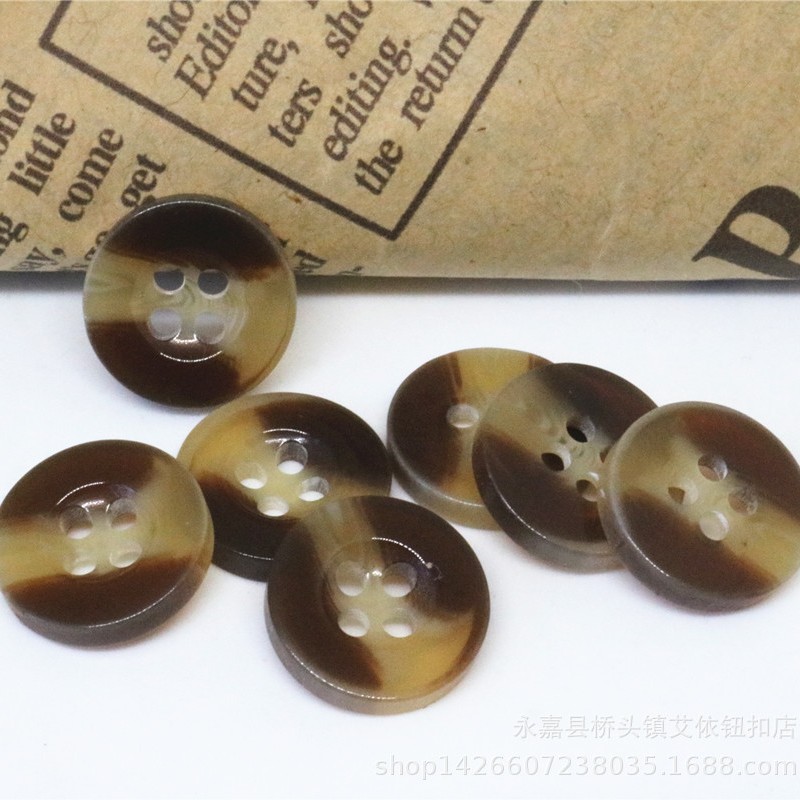 厂家批发棒花宽边树脂纽扣 衬衫衬衣毛衣大衣风衣纽扣扣子