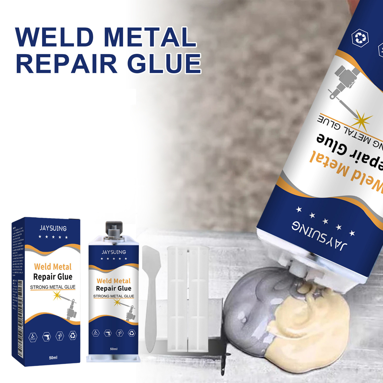 Jaysuing 铸工胶  金属石材陶瓷钢铁模具裂缝纹防水耐高温铸工胶