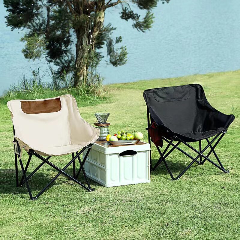 Picnic Folding Chair Camping Portable High Stool Moon Outdoor Folding Chair Fishing Stool Chair Recliner