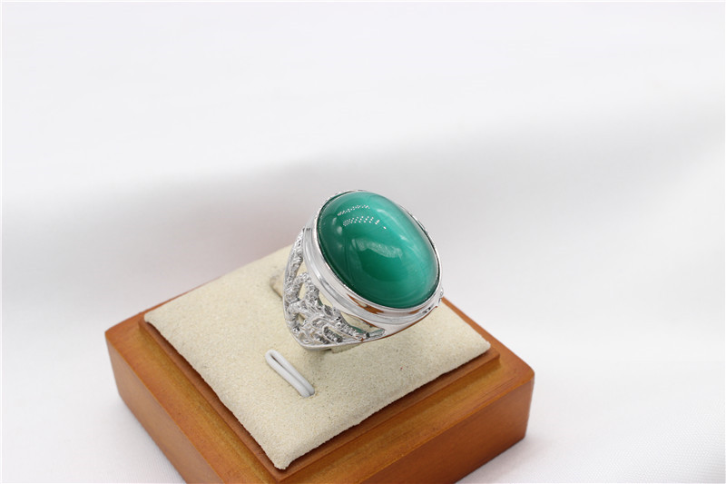 23g Weight Natural Stone Inlay Material Rings Classification 1 Piece Quantity Street Occasion Titanium Steel Material Color Block Pattern Men's Gender Inlay Design Retro Style Retro Color Block Titanium Steel Inlay Natural Stone Men's Rings 13