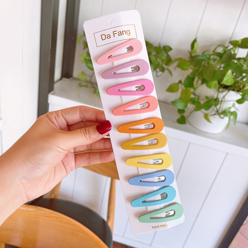 100g Weight Hair Clip Hair Accessories Type 1 Set Quantity Daily Occasion Plastic Material Geometric, Colorful Pattern Kid'S Gender Simple Style Style Kid's Simple Style Geometric Colorful Plastic Hair Clip 12