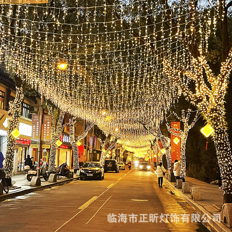 Solar string lights wholesale full sky star decorative light string flash light string outdoor stars waterfall ice strip light 