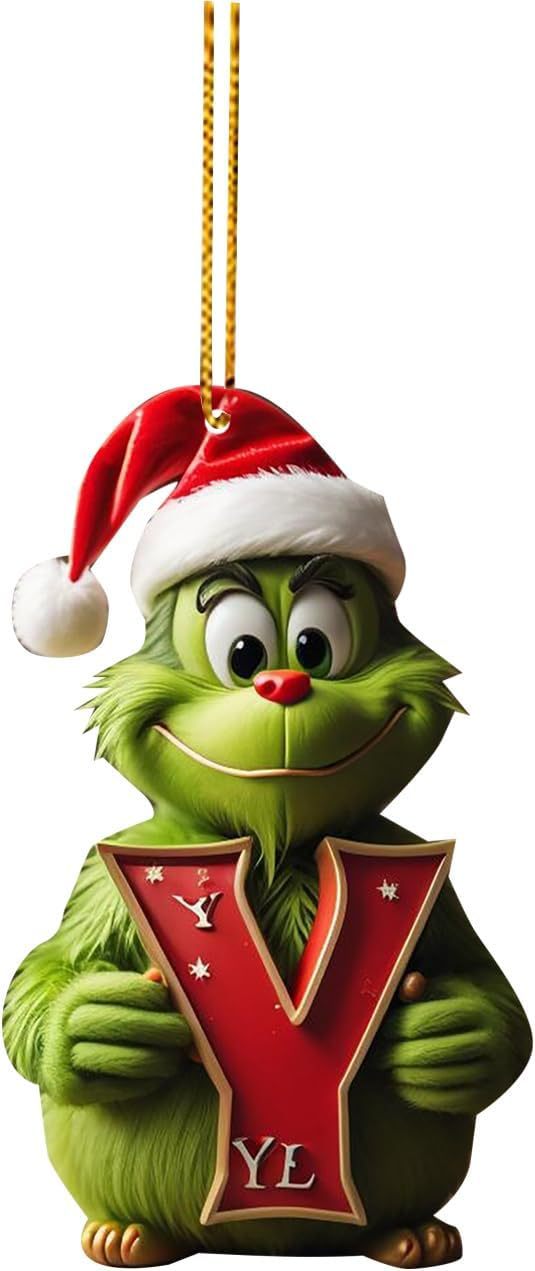 Amazon Grinch carta decoración de Navidad árbol de Navidad ornamento colgante ornamento