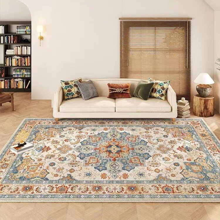 Cross-border dedicated Turkish living room carpet retro sofa coffee table blanket household advanced foldable machine carpet washing Cross-border dedicated Turkish living room carpet retro sofa coffee table blanket household advanced foldable machine carpet washing