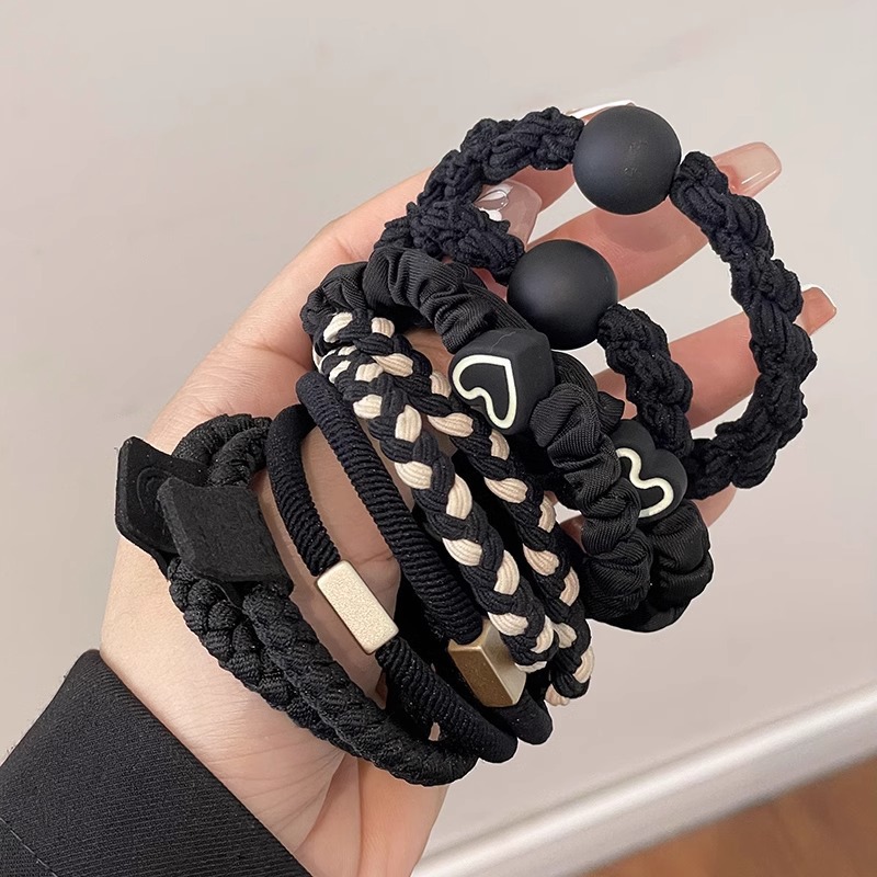 Cuerda para el cabello de dibujos animados, alta elasticidad y durabilidad, banda elástica para atar la cabeza, bola para mujer, lazo para el cabello, cuerda para la cabeza, nueva funda de cuero, accesorios para el cabello, todo fósforo