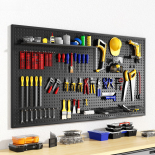 Tool Wall Perforated Board Hanging Board Wall Storage Rack Perforated Board Hardware Stainless Steel Organizing Rack Storage Rack