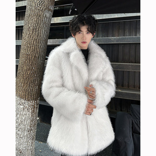 Main Push 2024 New Winter Fur Casual Fashion Trend Korean Fur Cotton Jacket Men's No Hair