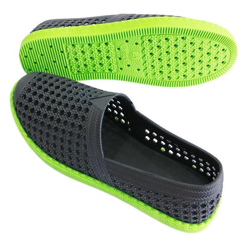 Вьетнамские нежные туфли с отверстиями, сетчатые повседневные сандалии, удобные мягкие свежие пляжные туфли, двухцветные туфли для взрослых