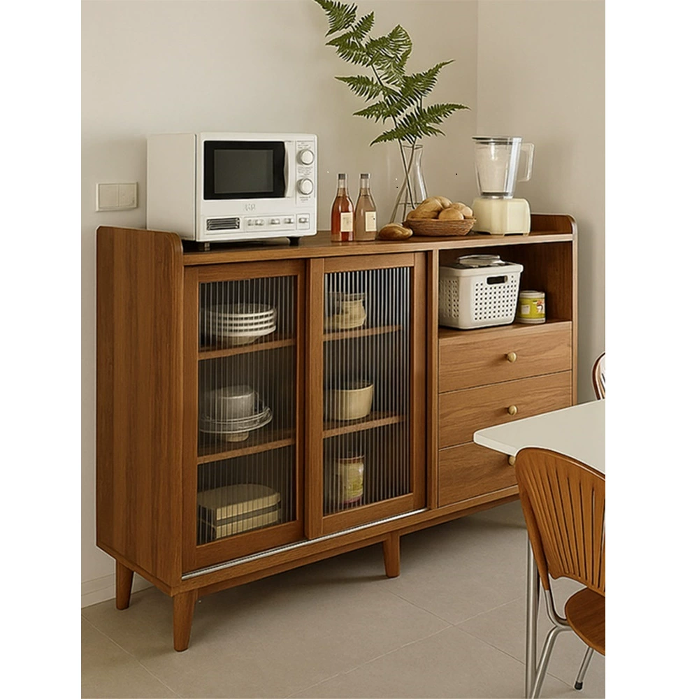 Домашний шкаф-буфет для небольших квартир, шкаф из массива дерева, шкаф для хранения вещей, кухонный шкаф для хранения, чайный шкаф, винный шкаф, боковой шкаф для гостиной.