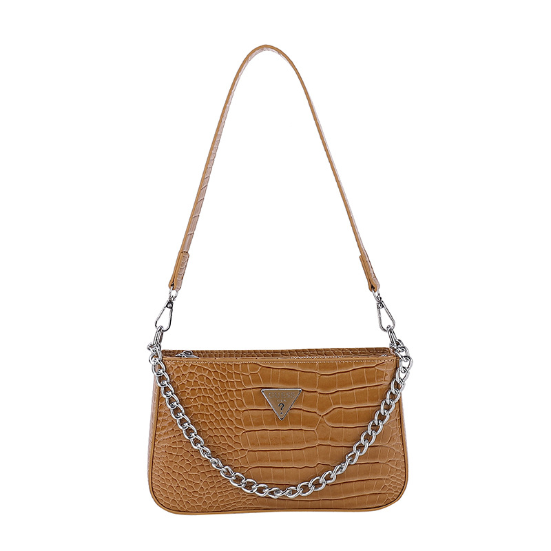 2023 nuevo bolso de cadena de color caramelo patrón de piedra bolso crossbody de un solo hombro El Comercio exterior popular de este año bolsa de axilas de un hombro hembra