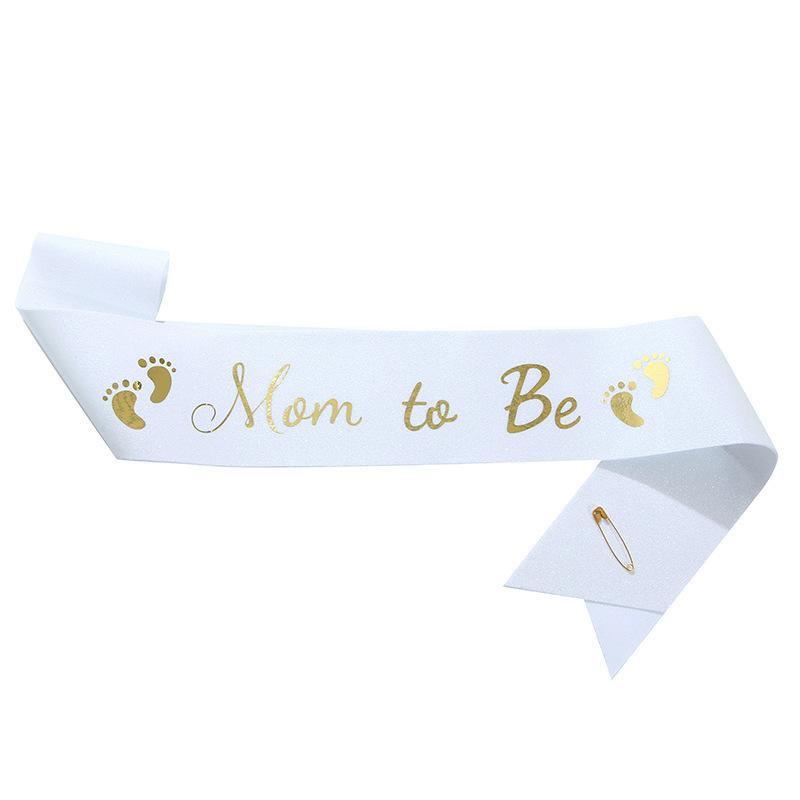 Cinturones de tela con brillantina estilo europeo y americano para futuras mamás y papás.