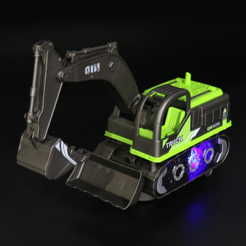 Coche de juguete de la excavadora eléctrica para niños Luz DE LA MÚSICA Modelo de simulación de vehículo de ingeniería universal