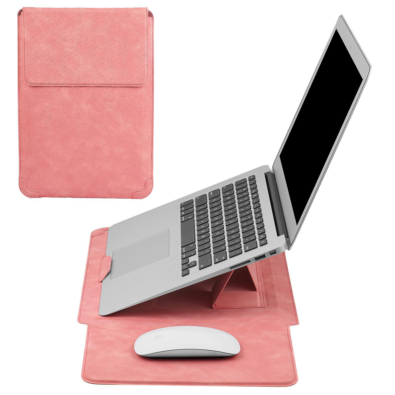 13.3/ 16inch Laptop sleeve with stand and mouse pad, made of PU material, MacBook neo protective case