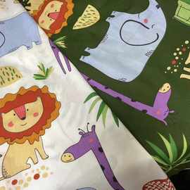 新款 厂家直销现代卡通图案纯棉小细斜纹布 现货