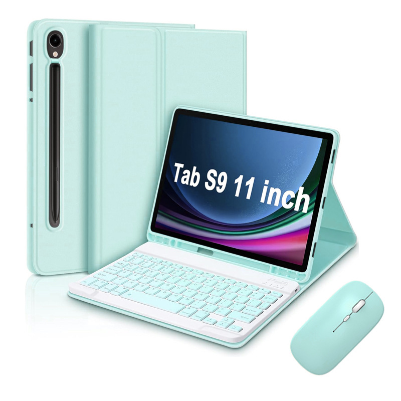 Funda desmontable con teclado Bluetooth y ratón para Samsung A9 Plus/A8/S9FE+, funda protectora de tableta