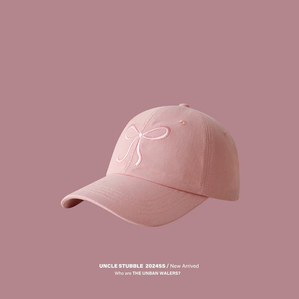 Fuchsia baseball cap with bow