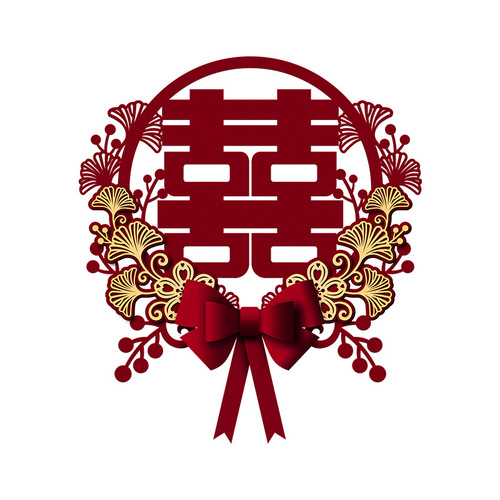 Happy character stickers wholesale wedding special bedroom door stickers window flowers wedding room decorative wall stickers door 囍 character wedding layout