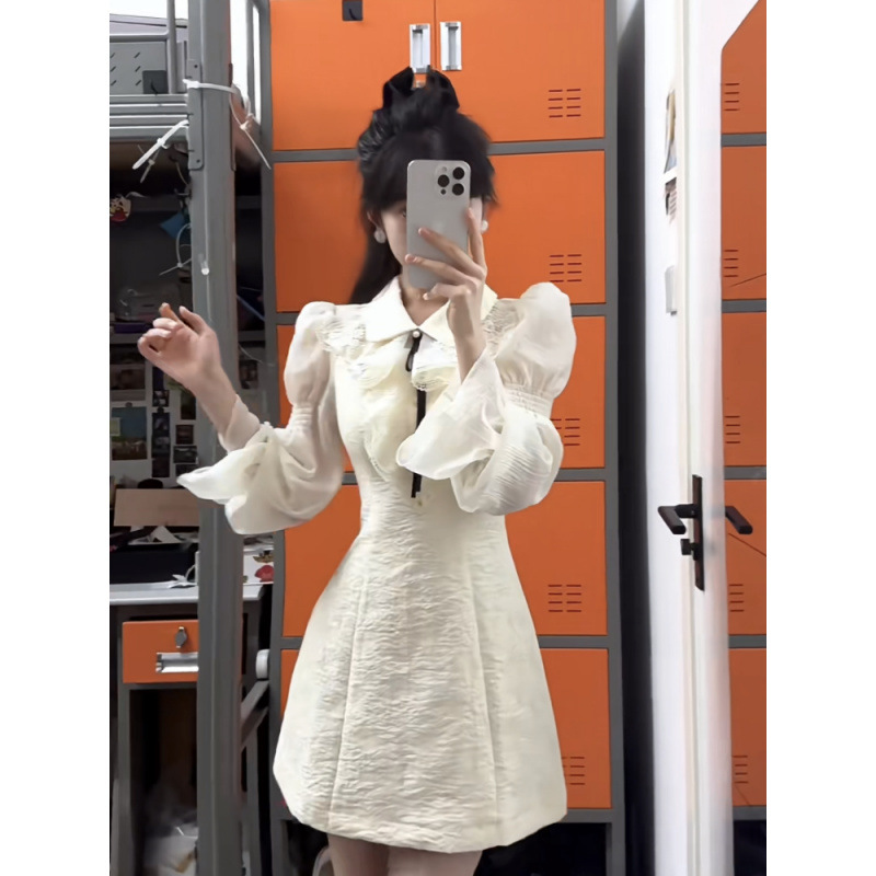 Cute autumn sophisticated elegant dress