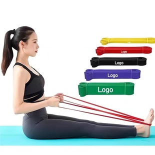 Factory Direct Sales Can Be Used as Logo Latex Elastic Band Yoga Pull Band Fitness Resistance Band Pull-Up Auxiliary Rope