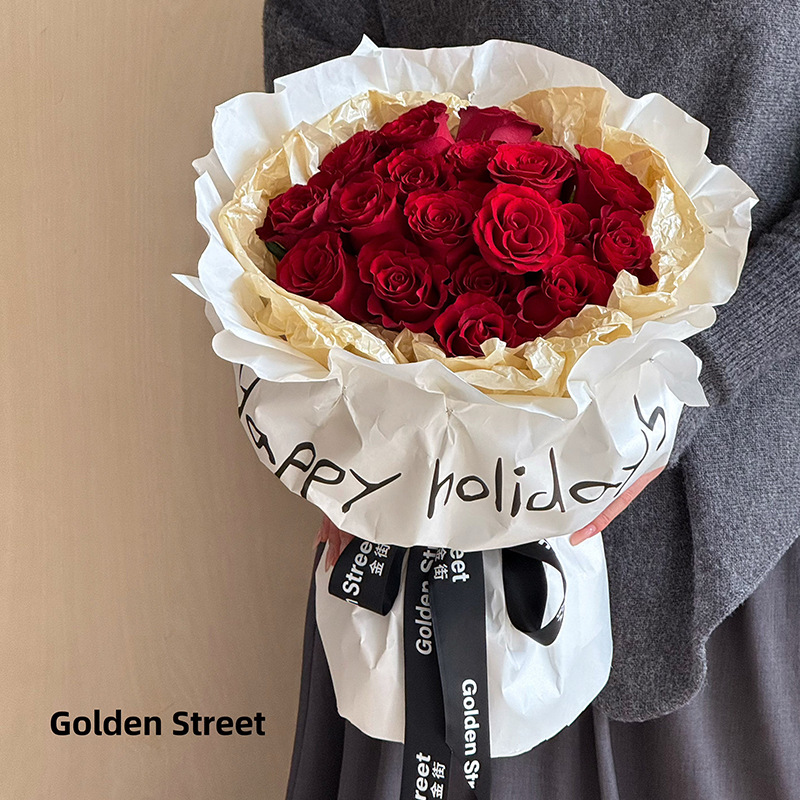 Papel de flores inglés de estilo francés perezoso papel de embalaje de viento florista material de flor retro viento plegado mano papel al por mayor