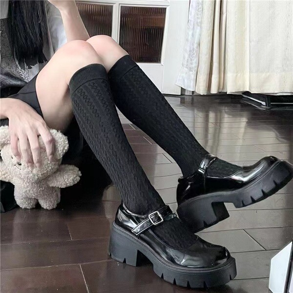 Spring and summer thin twist calf socks Korean version of Japanese…