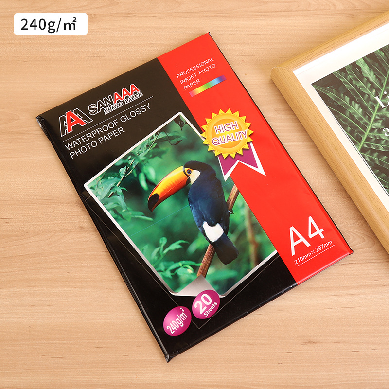 Huaxin A4 resaltar papel fotográfico 200g papel fotográfico al por mayor 240g papel fotográfico impermeable impresión de inyección de tinta papel fotográfico