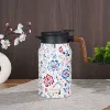 Retro flowers (wood grain handle)