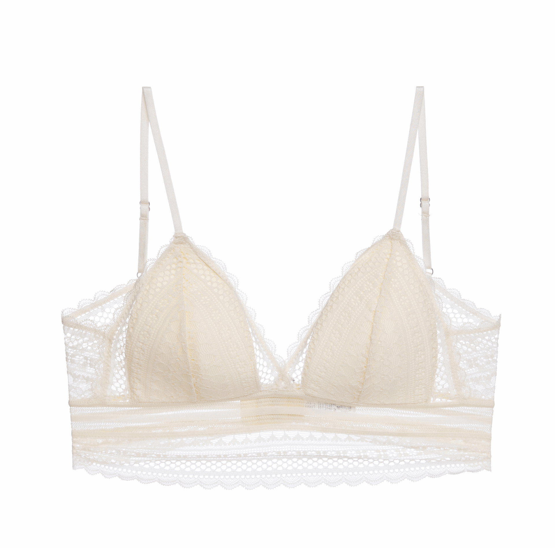 thumbnail image 1 of Sujetador de copa triangular ultrafino para mujer, ropa interior inalámbrica, sujetador de encaje sin espalda grande con espalda en forma de U y hombros descubiertos para mujer, 1 of 6