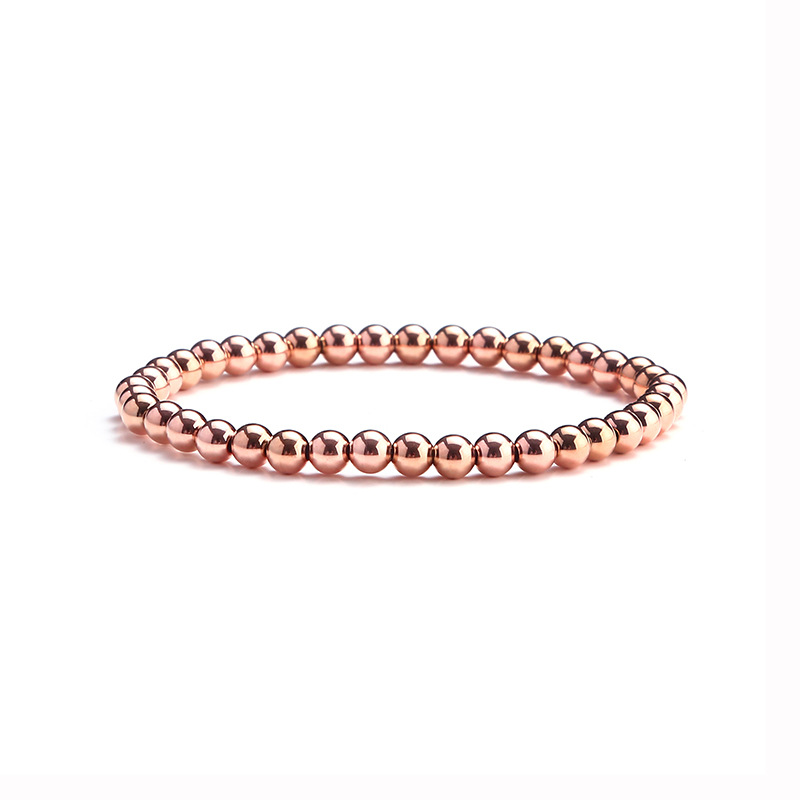 15g Weight Rose Gold Plated Plating Material Bracelets Classification 304 Stainless Steel Chain Material 1 Piece Quantity Holiday, Daily Occasion 304 Stainless Steel Material Solid Color Pattern Women's Gender Beaded Design Casual, Simple Style Style Casual Simple Style Solid Color 304 Stainless Steel Rose Gold Plated Bracelets In Bulk 16