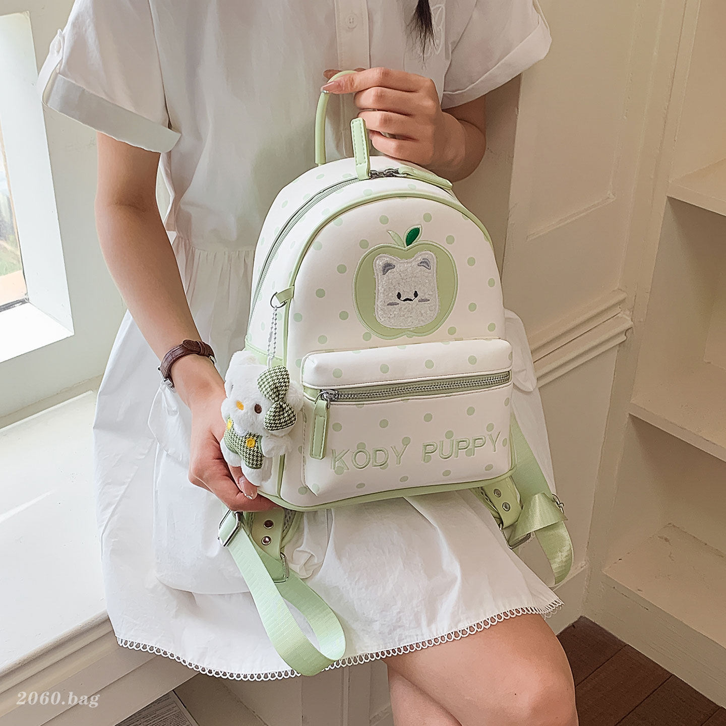 Casual dibujos animados estudiantes de viaje lindos mochila para mujeres nuevo gato corazón mochila 2026 onda punto mochila escolar chica