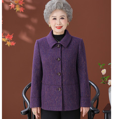 中老年人春装外套女60岁70奶奶装妈妈装春秋新款加绒加厚老人衣服